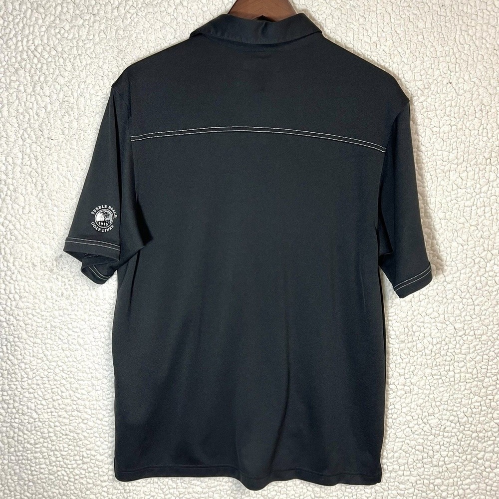Callaway Golf Polo Men's L Black Pebble Beach Logo Athleisure Casual Lightweight - Picture 10 of 15